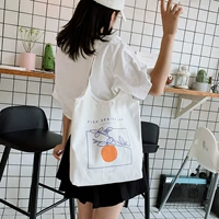 Универсальная сумка на одно плечо, вместительный и большой свежий японский шоппер, в корейском стиле