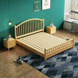 Сплошная кровать для кровати северный стиль современный простая 1,2 простая односпальная кровать японская домашняя зона 1,8 метра двойная высокая коробка кровать