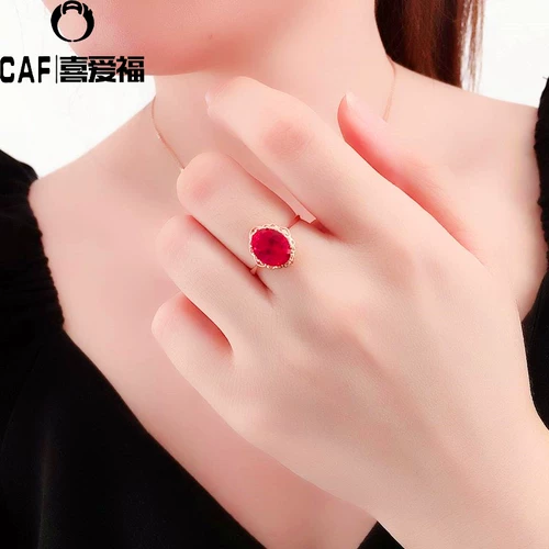 Ювелирное украшение, модное ожерелье, красные серьги, Россия, 14 карат, европейский стиль, легкий роскошный стиль, с драгоценным камнем