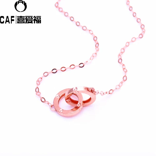 Золотая цепочка, гибкая подвеска, ожерелье, золото 14 карат, розовое золото, Россия, простой и элегантный дизайн