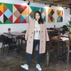 Áo khoác len dài 2016 cho nữ mùa thu đông mới Thời trang Hàn Quốc giản dị áo khoác cashmere dày - Áo Hàn Quốc áo dạ nữ đẹp 2020 Áo Hàn Quốc