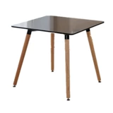 Изображение скандинавские простые твердые деревянные ножки маленькие блоки стол маленький круглый стол.