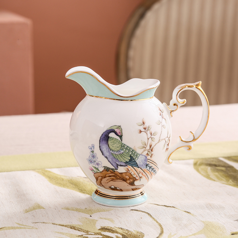 Milk JugNew Chinese style Chinese style National tide coffee cup suit British style Small luxurious ceramics household good-looking afternoon tea tea set