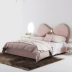 Bảy gió bên cạnh ins hồng giường công chúa vàng thiết kế thời trang Bắc Âu đúp giường vải hiện đại nhỏ gọn thể giặt - Giường Giường