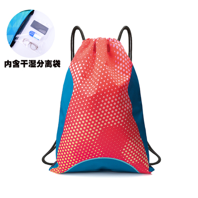 DB6 basketball bag red and blue polka dots