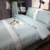 gia đình Hàn Quốc bốn bông ren công chúa gió màu bông chăn Khăn giường 1,5 1.8m doanh nghiệp giường - Bộ đồ giường bốn mảnh