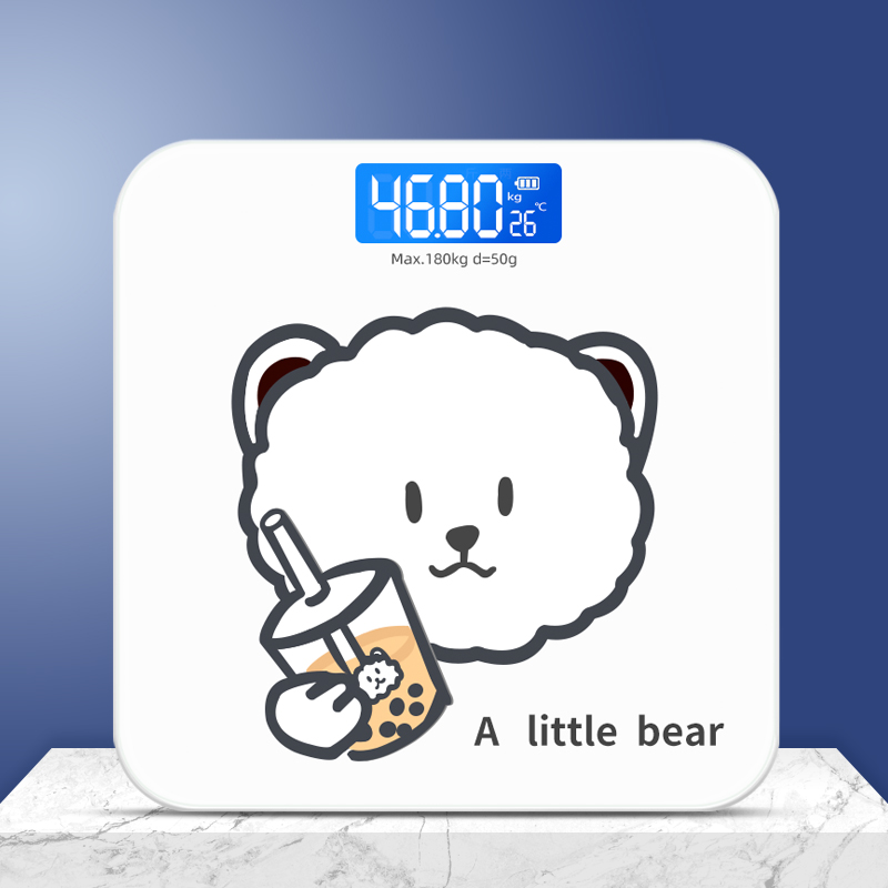 Milk Tea BearElectronic balance household human body accurate weigh charge Family money Weighing scale small-scale durable Girls' dormitory high-precision