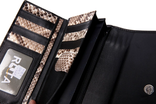 Аутентичная кожа с кожаной кожаной кожи Таиланда с кожаными сумочками из питона многогранные кожные шлифовальные жемчужины Клип