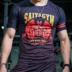 Wushu Sanda Boxing Boxing Kung Fu Quần áo trên một nửa phòng tập thể dục Huấn luyện viên cá nhân Áo thun ngắn tay - Quần áo tập thể hình Quần áo tập thể hình