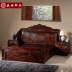 Gỗ gụ tiêu chuẩn quốc gia Indonesia gỗ hồng sắc may mắn giường lớn 1,8 mét giường đôi gỗ hồng mộc kết hợp nội thất phòng ngủ - Giường giường tân cổ điển Giường