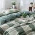 Bông quilt cover mảnh duy nhất rửa quilt cover Nhật Bản phong cách cotton 1.5 m 1.8 m quilt cover tinh khiết sắc tố cotton bộ đồ giường