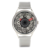 Оригинальный креативный калейдоскоп, автоматические механические механические часы, Великобритания, из натуральной кожи