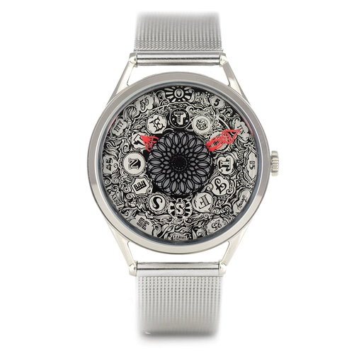 Оригинальный креативный калейдоскоп, автоматические механические механические часы, Великобритания, из натуральной кожи