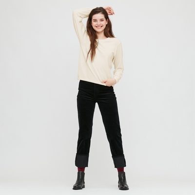 Uniqlo женский мягкий вязаный вязаный круглый вырез (длинные рукава) 428320 Uniqlo