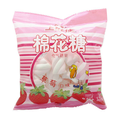 [上好佳棉花糖草莓口味 80克/袋]