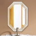 Ánh sáng sang trọng gương treo tường vanity gương phòng ngủ trang điểm vàng gương lớn lối vào phong cách châu Âu gương phòng tắm phòng tắm gương - Gương Gương