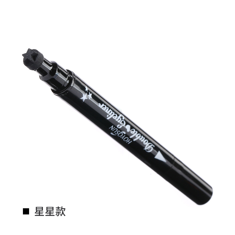 Five Pointed StarDouble headed moon love seal Eyeliner kiss me Cool black liquid Quick drying waterproof No halo foreign trade Hot money