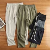 Домашний ежедневный старый канал товары ~ качество!Летние тонкие модели и узкие талию повседневные льняные брюки мужчины