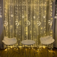 Светодиодный звездный световой занавес легкая луна светлая легкая струна легкая водонепроницаемая комната Новый год