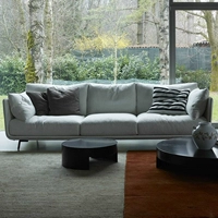 sofa vải mủ căn hộ nhỏ tối giản hiện đại phòng khách Scandinavian sẵn sàng ba liên tiếp thẳng bốn bit một phông chữ mềm - Ghế sô pha ghế sofa kiêm giường ngủ