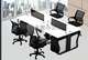 Bàn nhân viên nội thất văn phòng hiện đại đơn giản 2 4 6 người màn hình nhân viên làm việc kết hợp ghế sàn