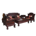 GB đồ nội thất bằng gỗ gụ, ghế sofa gỗ rắn mới gỗ hồng mộc Trung Quốc Indonesia lá màu đen kết hợp gỗ hồng mộc phòng khách sẵn sàng - Ghế sô pha giường gấp thành ghế sofa Ghế sô pha