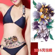 Màu Hoa Mẫu Đơn Hoa Nhãn Dán Hình Xăm Không Thấm Nước Nữ Dài Lasting Flower Body Painting Nhân Tạo Cánh Tay Hoa Bụng Chân Sticker