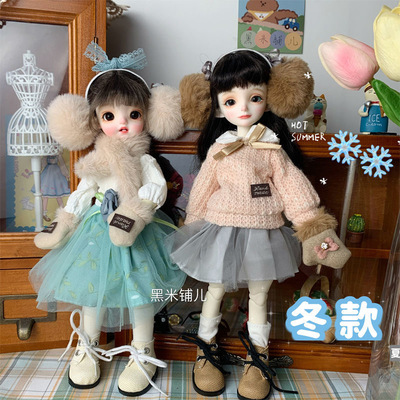 taobao agent Winter set, doll, clothing, boots, 30 cm, Korean style