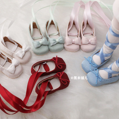 taobao agent [BJD6 points ballet dance shoes] Round -headed cute baby shoes straps multi -color can choose doll joint baby shoes