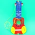 Trắng trống gỗ guitar trẻ em handmade tự chế sáng tạo mẫu giáo diy art mầm non của nhãn hiệu vật liệu đồ chơi cho bé 2 tuổi Handmade / Creative DIY
