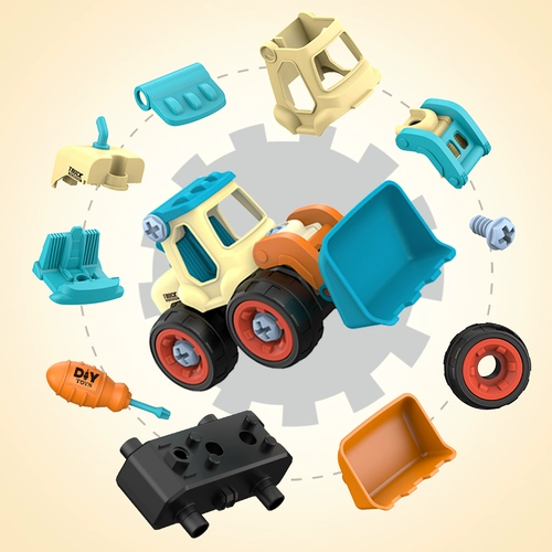 Детский конструктор, съемная машина, интеллектуальная игрушка, комплект для мальчиков, инженерная машина