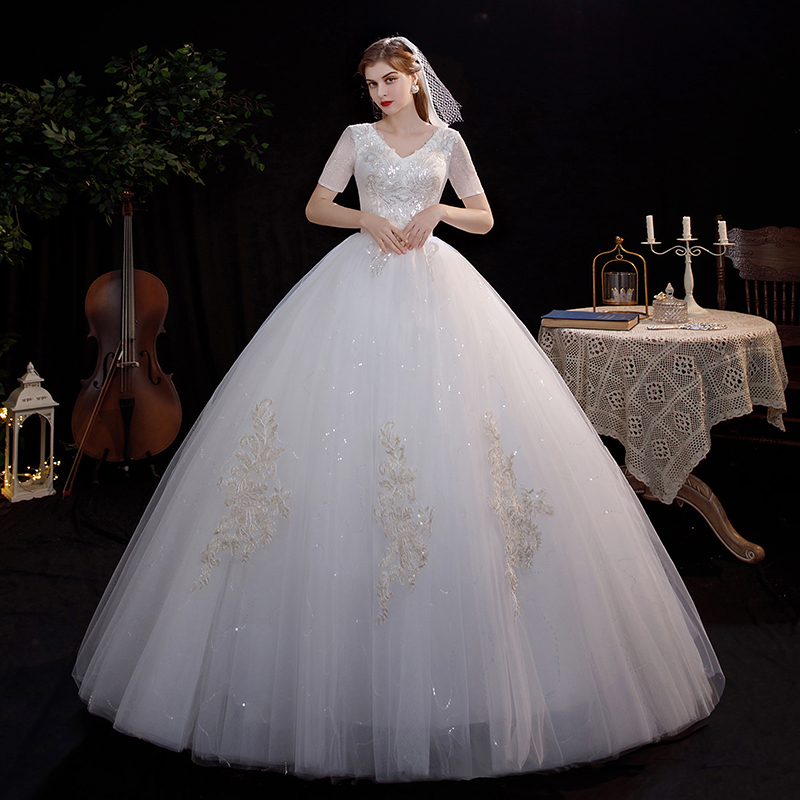 French main wedding dress 2023 new bride's small quality luxury heavyweights, light gauze winter 2024 2024