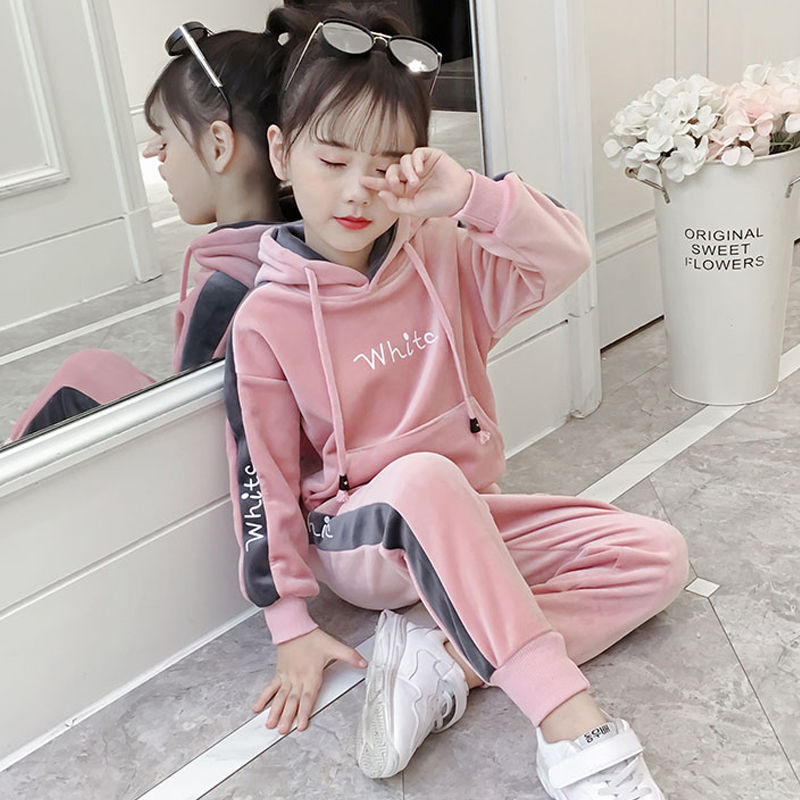 秋季韩版女童秋装套装洋气冬款
