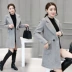 Mùa thu đông 2018 mới của phụ nữ Hàn Quốc thời trang áo dài tay dài, áo len đôi nữ - Trung bình và dài Coat