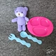 New doll bộ đồ ăn đồ chơi bát muỗng nĩa đặt sang trọng động vật nhỏ đồ chơi chơi nhà phụ kiện búp bê búp bê dễ thương Búp bê / Phụ kiện