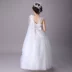 Buổi Tối của trẻ em Ăn Mặc Công Chúa Váy Cô Gái Váy Cưới Flower Girl Vai Trắng Dress Piano Hiện Máy Chủ Quần Áo Váy trẻ em