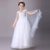 Buổi Tối của trẻ em Ăn Mặc Công Chúa Váy Cô Gái Váy Cưới Flower Girl Vai Trắng Dress Piano Hiện Máy Chủ Quần Áo Váy trẻ em