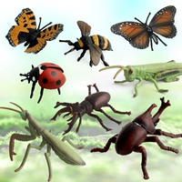 Детская реалистичная модель животного, фигурка с бабочкой, познавательные учебные пособия, пчела, богомол, раннее развитие
