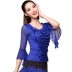 Doo Qiao Square Dance Tops Mùa xuân Mới Dancing Tops Kích thước lớn Lưới dài Tay áo Phụ nữ Khiêu vũ Trang phục Khiêu vũ Latin - Khiêu vũ / Thể dục nhịp điệu / Thể dục dụng cụ trang phục khiêu vũ Khiêu vũ / Thể dục nhịp điệu / Thể dục dụng cụ