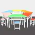 Học sinh tiểu học và trung học cơ
         sở tùy chỉnh nối lục giác hình thang dạy kèm lớp đào tạo bàn ghế màu nghệ thuật trẻ em vẽ tranh bàn đọc Nội thất giảng dạy tại trường