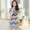 Hàn Quốc phiên bản của mỏng mỏng kẻ sọc dress 2018 mùa hè mới kích thước lớn OL ngắn tay in dưới váy nữ triều