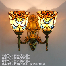 Бра 蒂凡尼欧式壁灯客厅过道卧室床头创意电视背景墙温馨卫浴镜前灯