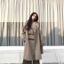 Mùa thu và mùa đông Hàn Quốc phiên bản của chic lớn ve áo lỏng cardigan phần dài trên đầu gối Harajuku bf len coat coat sinh viên nữ triều
