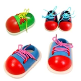 Детские деревянные шнурки, учебные пособия для детского сада, игрушка