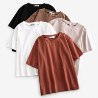 Весенняя цветная футболка с коротким рукавом для школьников, 2019, оверсайз, в корейском стиле, круглый воротник