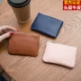 Người đàn ông da và phụ nữ nhỏ coin purse siêu mỏng da dây kéo túi đồng xu ví ngắn tay thẻ chìa khóa thẻ gói nữ clutch nữ