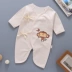 Quần áo sơ sinh 0-3 tháng bông mùa xuân bé bướm áo choàng nhà sư quần áo bé onesies 1 mùa hè 6