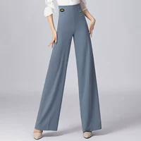 (Три пряжки на передней стороне) Женские брюки серые синие тонкие модели