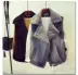 Ins mới phong cách retro của phụ nữ cashmere ngọn lông một vest vest vai mùa thu và mùa đông dày lông cừu - Áo vest Áo vest