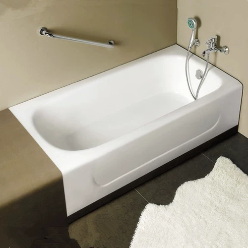Упрощенная ванная комната для одиночной юбки Инкрустированная 1,5 м чугунная ванна нано -карлайна встроенная бесшовная гетерогенная ванна